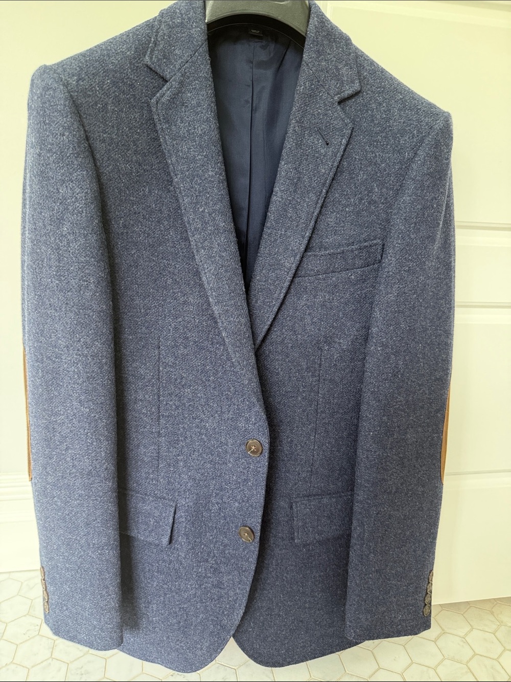 J. Crew Men's Heathered Navy Wool Sport Coat